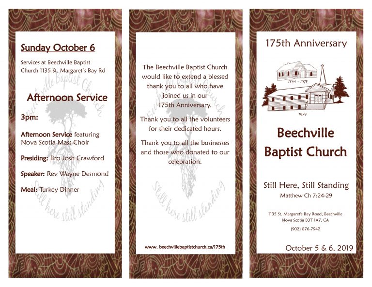 Beechville Baptist Church 175th Anniversary Br_1 | AUBA